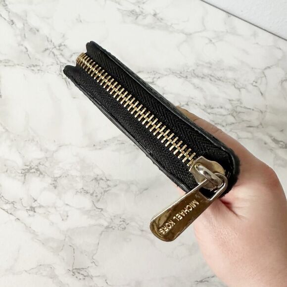 Michael Kors Long Black Saffiano Leather Continental Zip Around Wallet - Picture 2 of 11